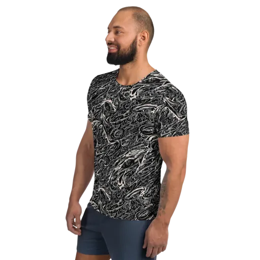 Ink Noir on a Men's Athletic T-Shirt