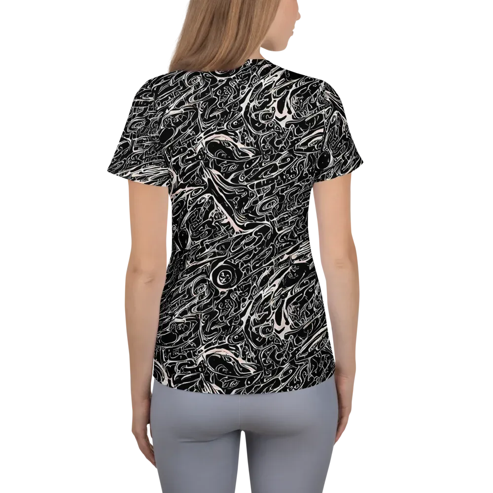 Ink Noir on Women's Athletic T-Shirt — Back