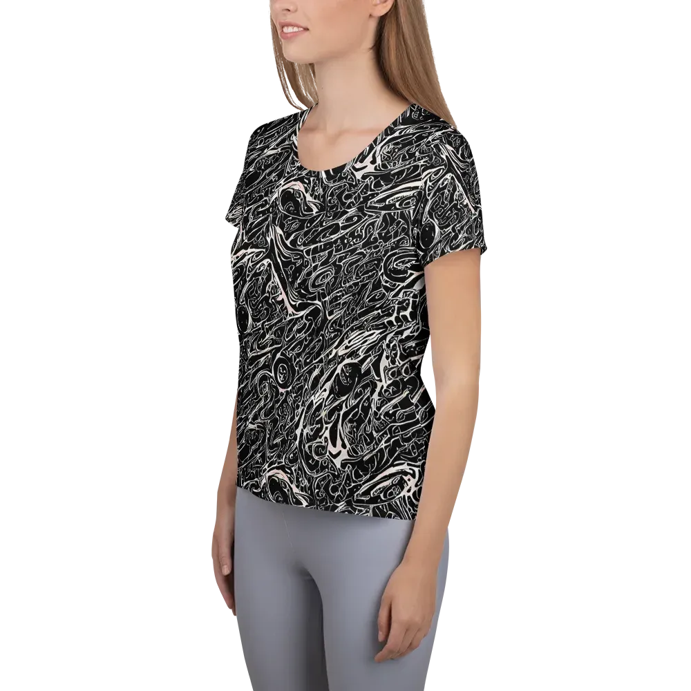 Ink Noir on Women's Athletic T-Shirt — Left
