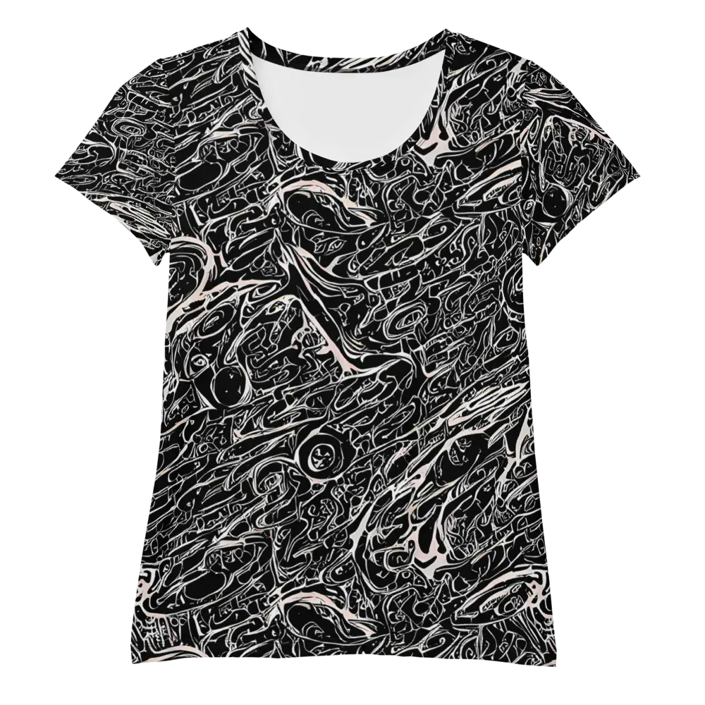 Ink Noir on Women's Athletic T-Shirt — Front