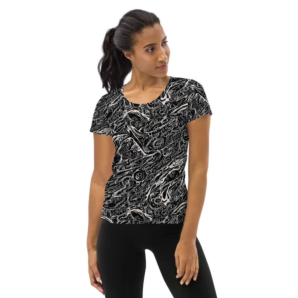Ink Noir on Women's Athletic T-Shirt — Front