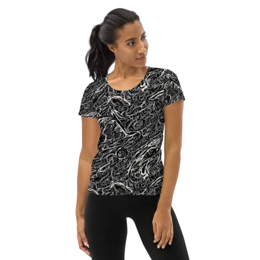 Ink Noir on a Women's Athletic T-Shirt