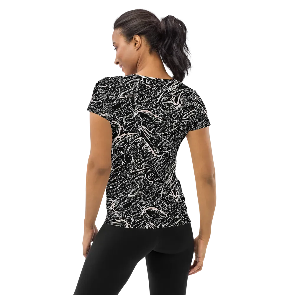 Ink Noir on Women's Athletic T-Shirt — Back