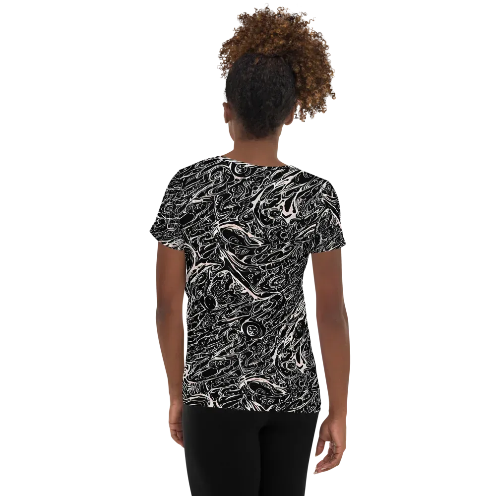 Ink Noir on Women's Athletic T-Shirt — Back