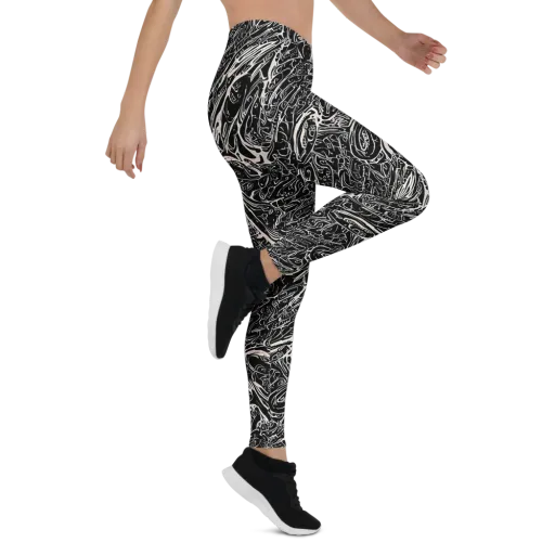 Ink Noir on a Leggings