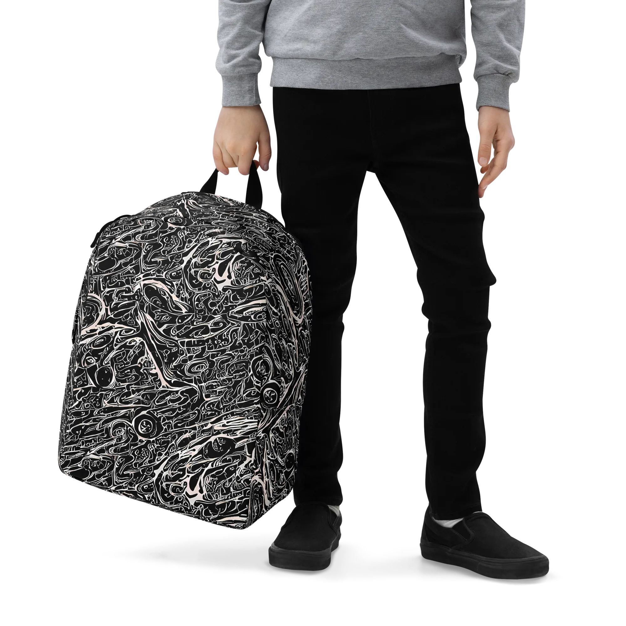 Ink Noir on Minimalist Backpack — Zoomed-in