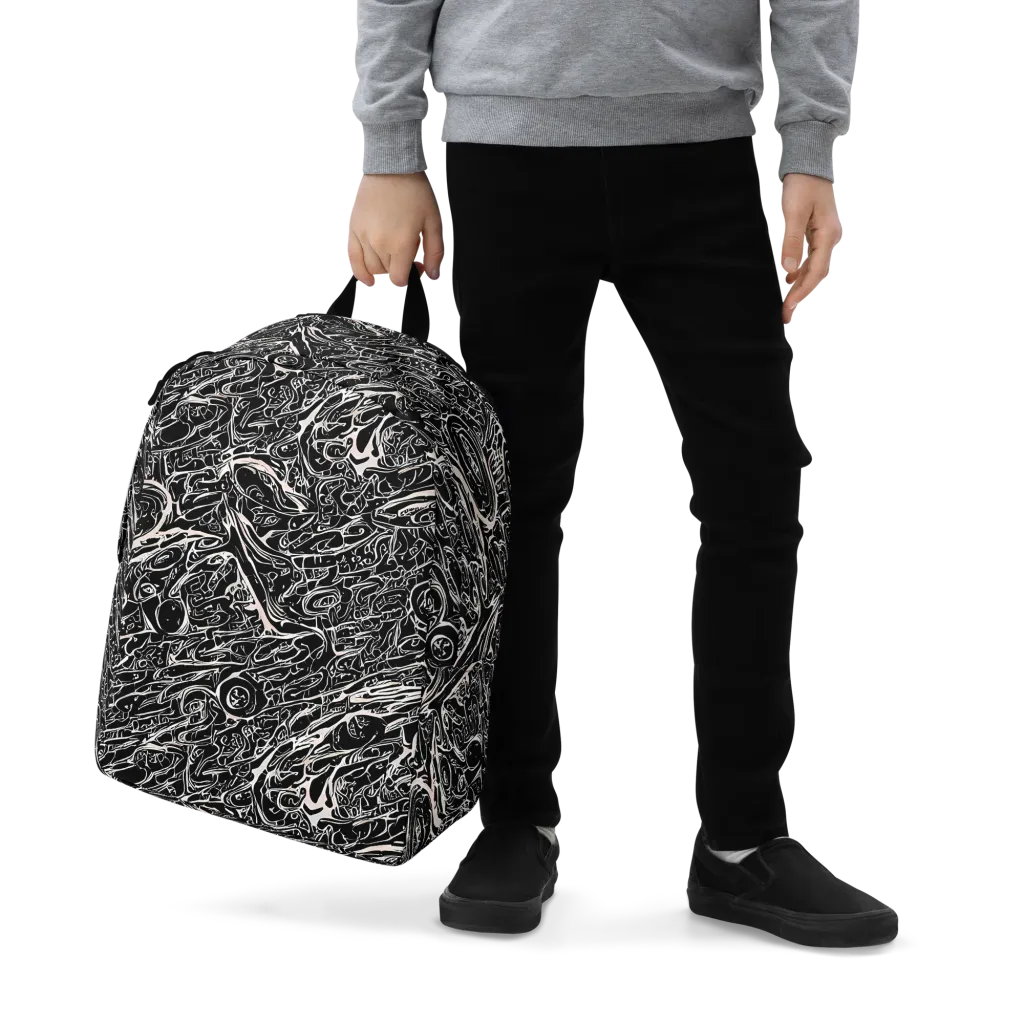 Ink Noir on Minimalist Backpack — Zoomed-in