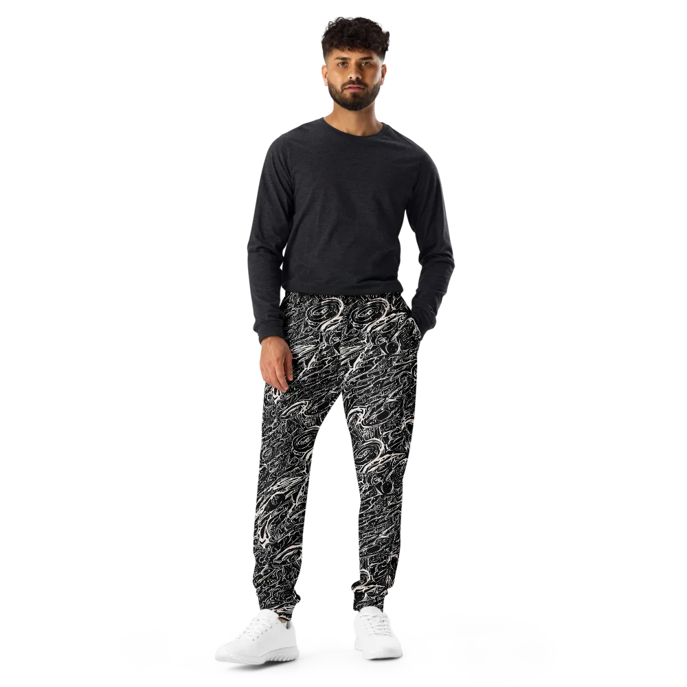 Ink Noir on Men's Joggers — Front