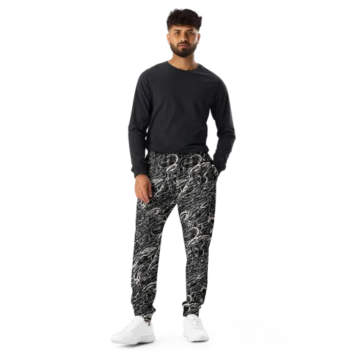 Ink Noir on a Men's Joggers