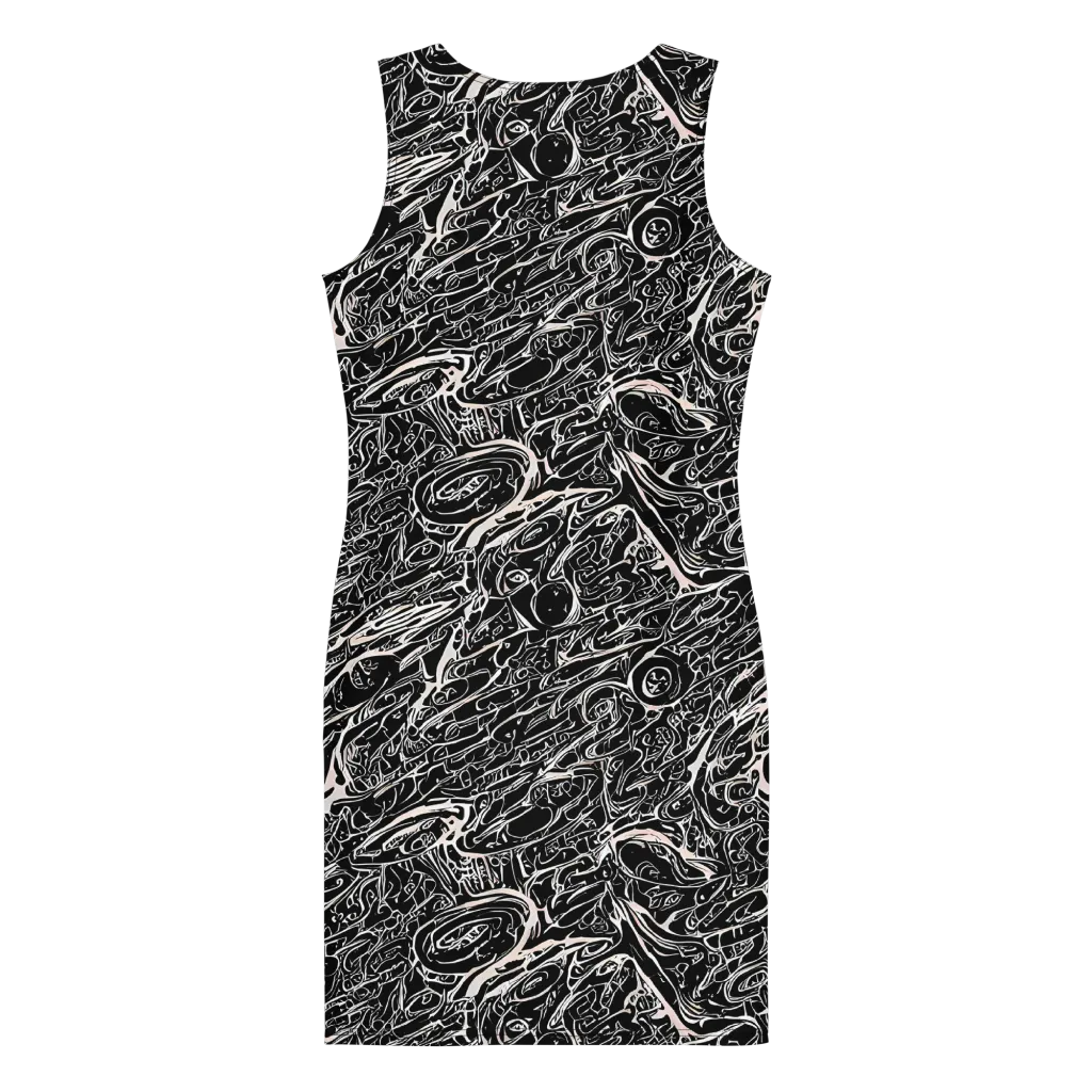Ink Noir on Bodycon Dress — Back