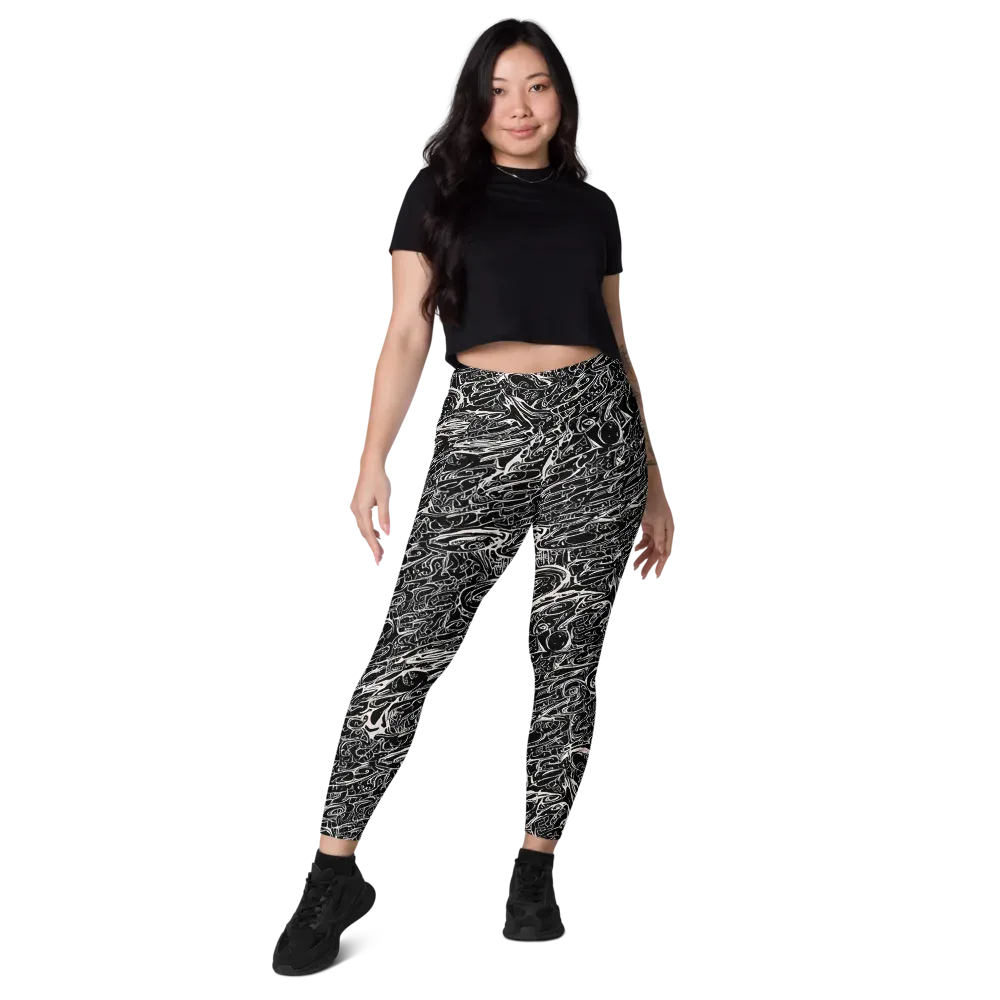 Ink Noir on Leggings with Pockets — Front