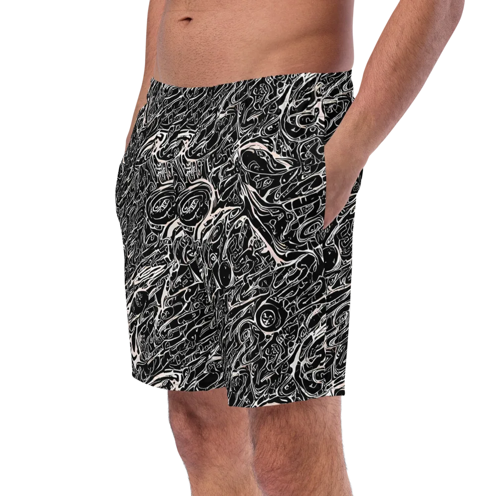 Ink Noir on Swim Trunks — Left Front