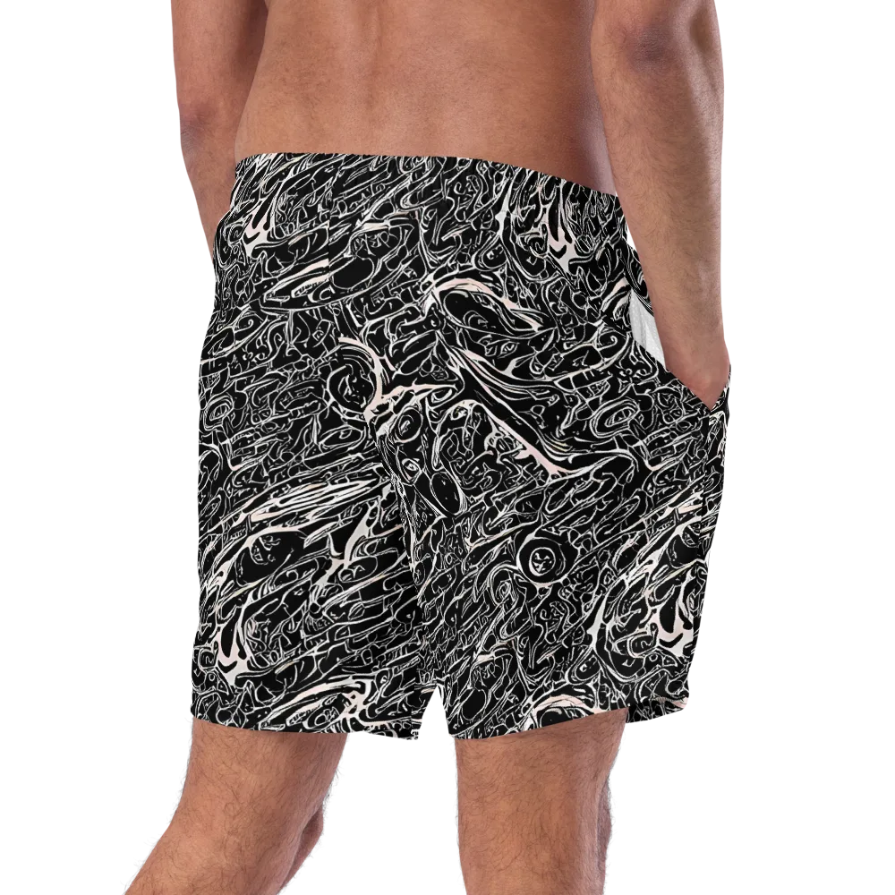 Ink Noir on Swim Trunks — Right Back