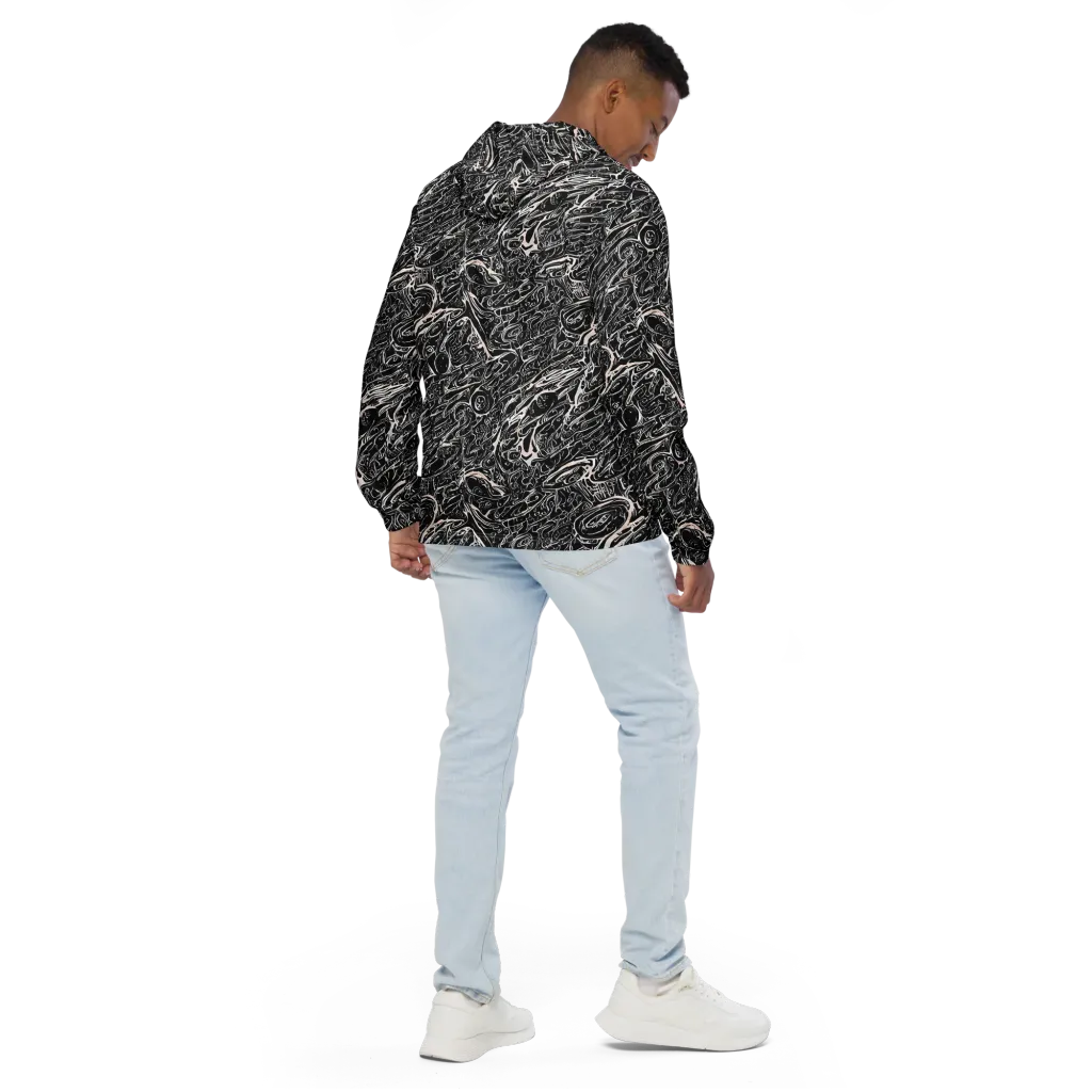 Ink Noir on Men's Windbreaker — Back