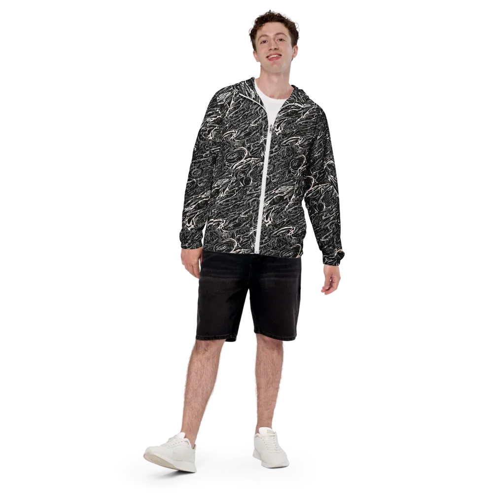Ink Noir on Men's Windbreaker — Front