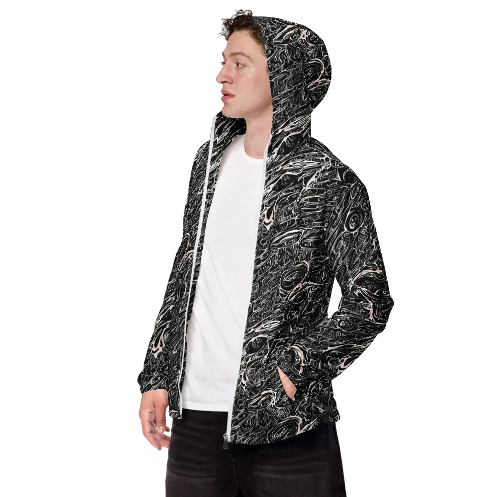 Ink Noir on Men's Windbreaker — Left Front
