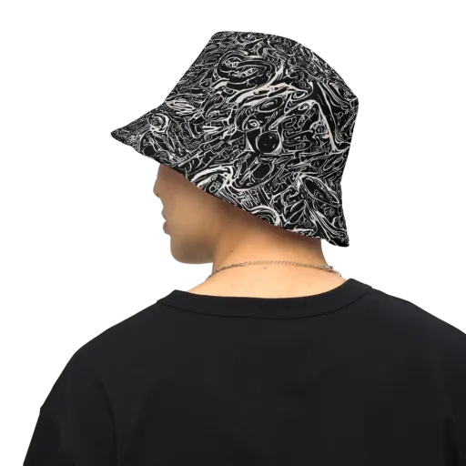 Ink Noir on a Reversible Bucket Hat