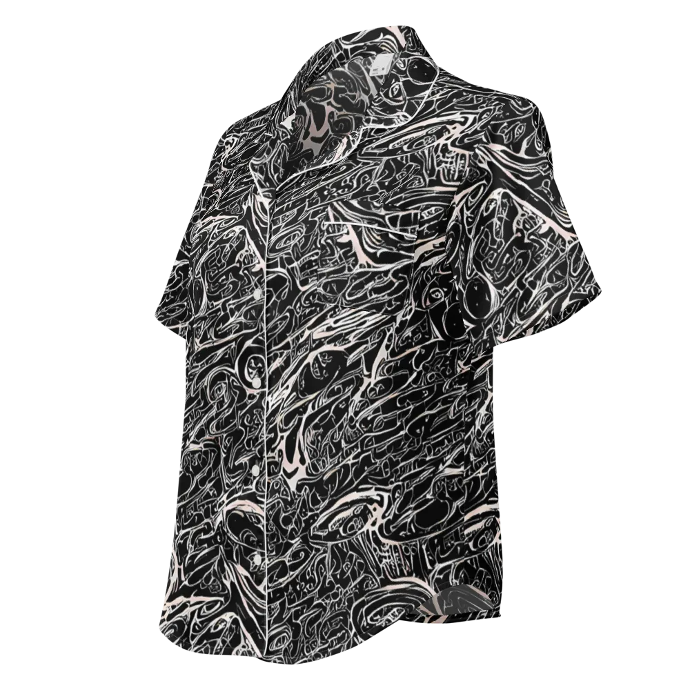 Ink Noir on Women's Short Sleeve Pajama Top — Left Front
