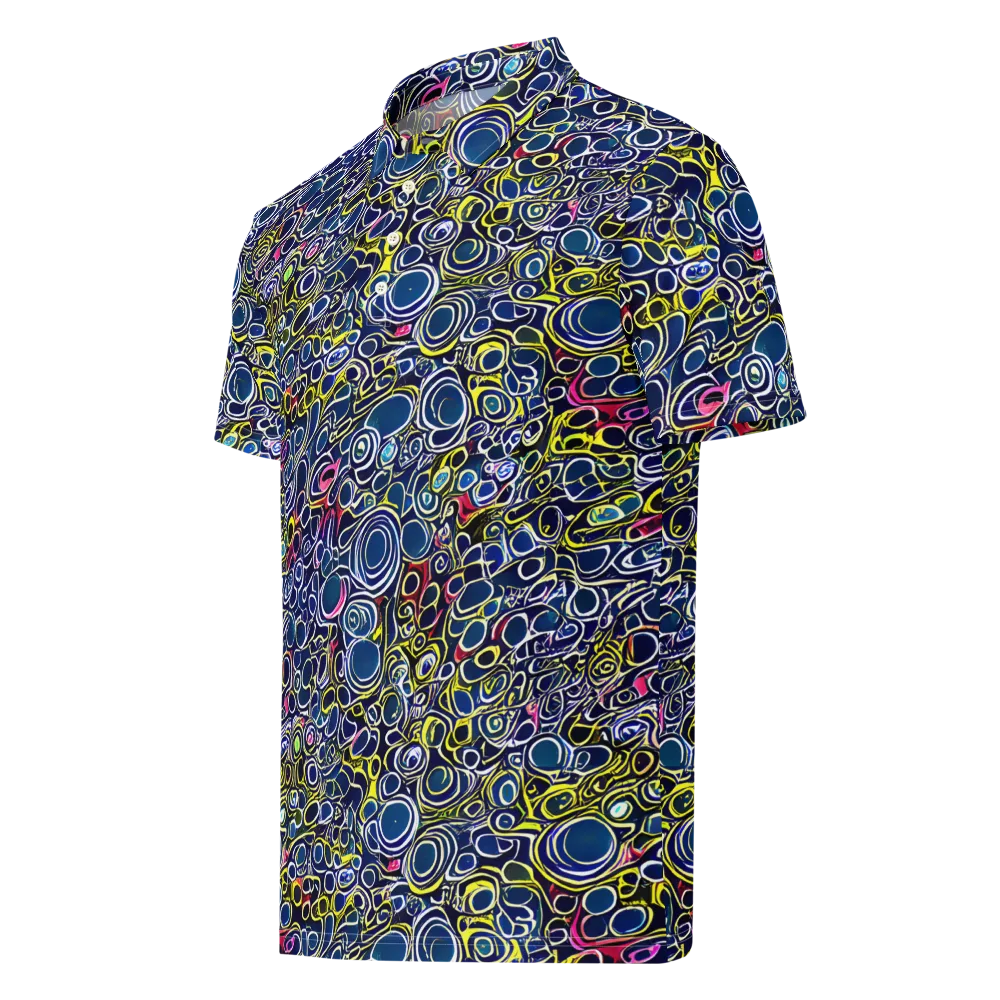 Lunar Loops on Men's Slim Fit Polo Shirt — Left Front