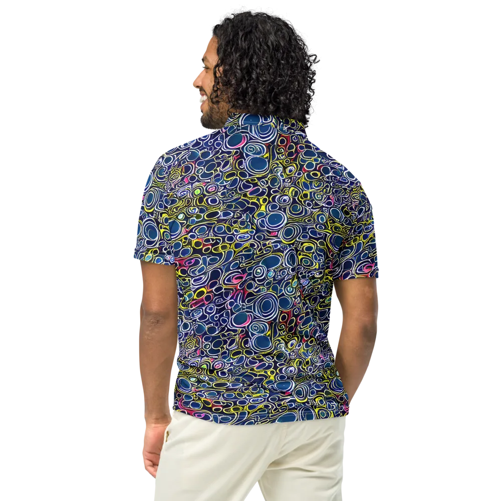 Lunar Loops on Men's Slim Fit Polo Shirt — Back