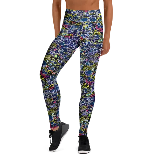 Lunar Loops on a Yoga Leggings