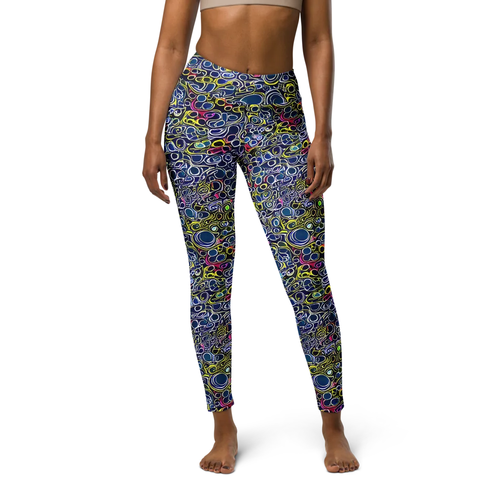 Lunar Loops on Yoga Leggings — Front