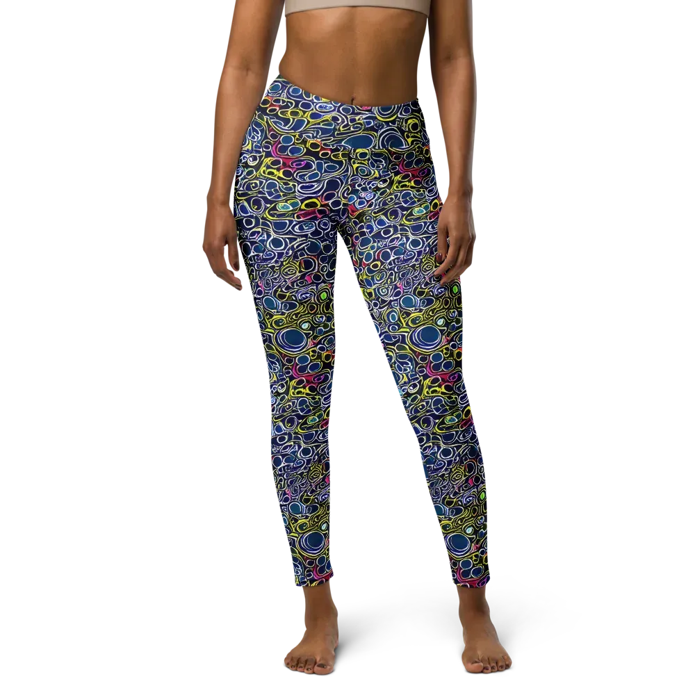 Lunar Loops on Yoga Leggings — Front