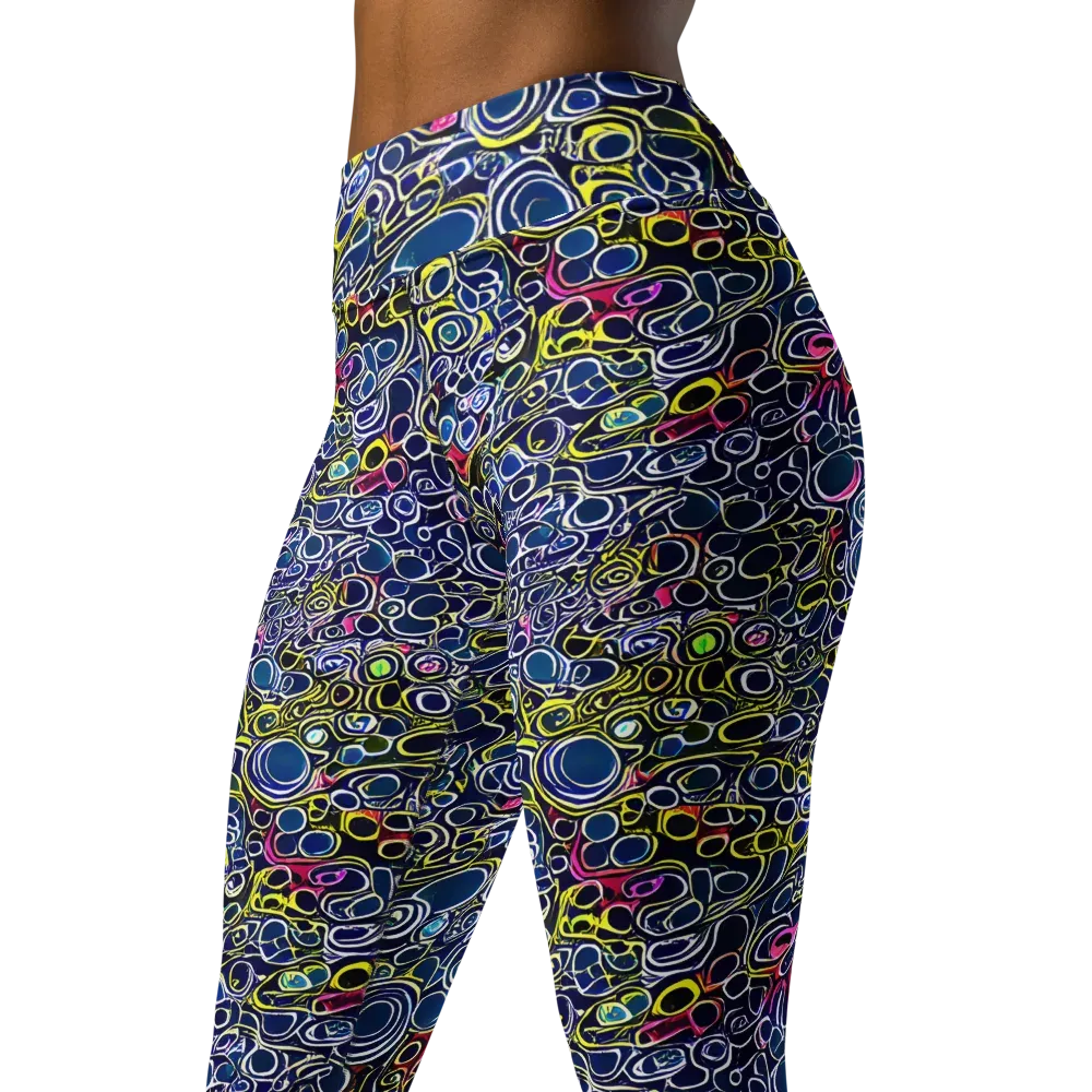 Lunar Loops on Yoga Leggings — Left Front