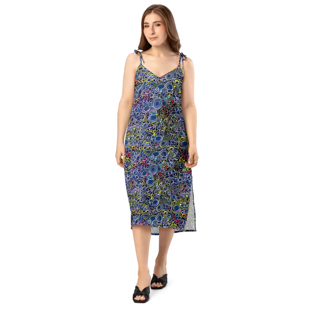 Lunar Loops on Slip Dress — Front