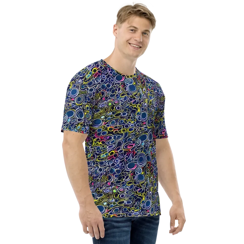 Lunar Loops on Men's Crew Neck T-Shirt — Right