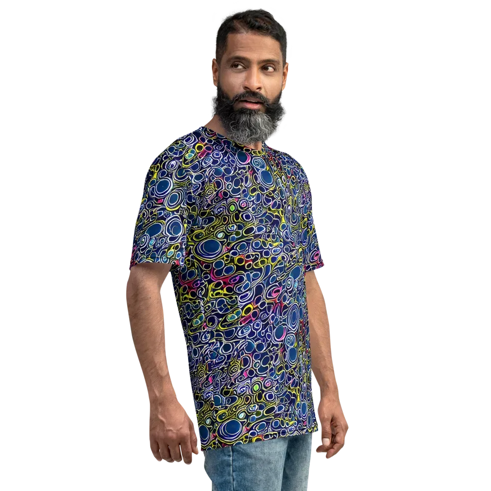 Lunar Loops on Men's Crew Neck T-Shirt — Right