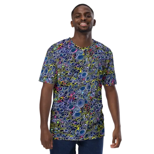 Lunar Loops on a Men's Crew Neck T-Shirt