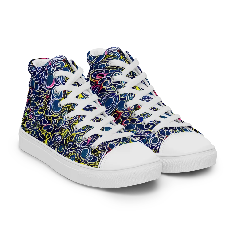 Lunar Loops on Men's High Top Canvas Shoes — Right Front