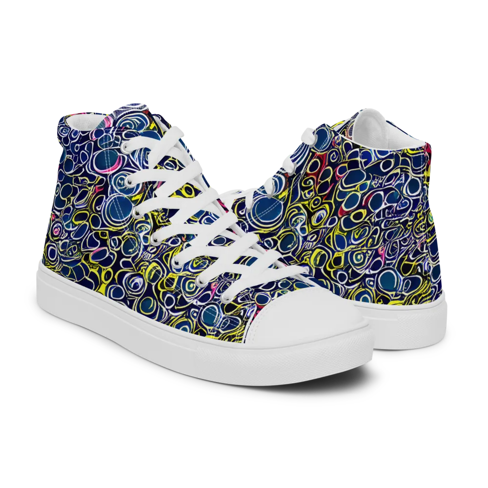 Lunar Loops on Men's High Top Canvas Shoes — Right