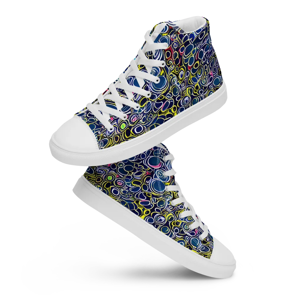 Lunar Loops on Men's High Top Canvas Shoes — Front