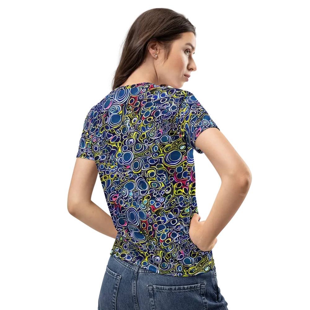 Lunar Loops on Women's Crew Neck T-Shirt — Back