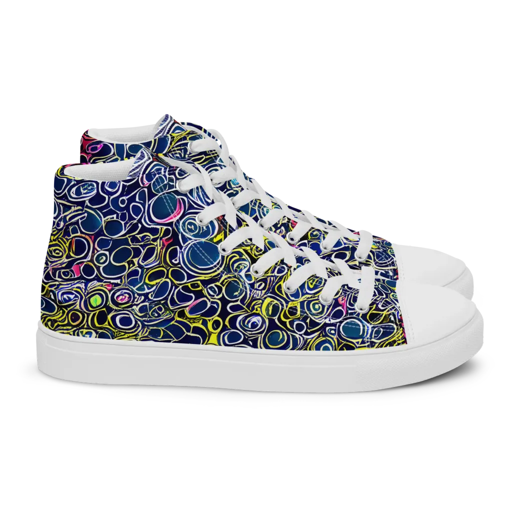 Lunar Loops on Women's High Top Canvas Shoes — Right