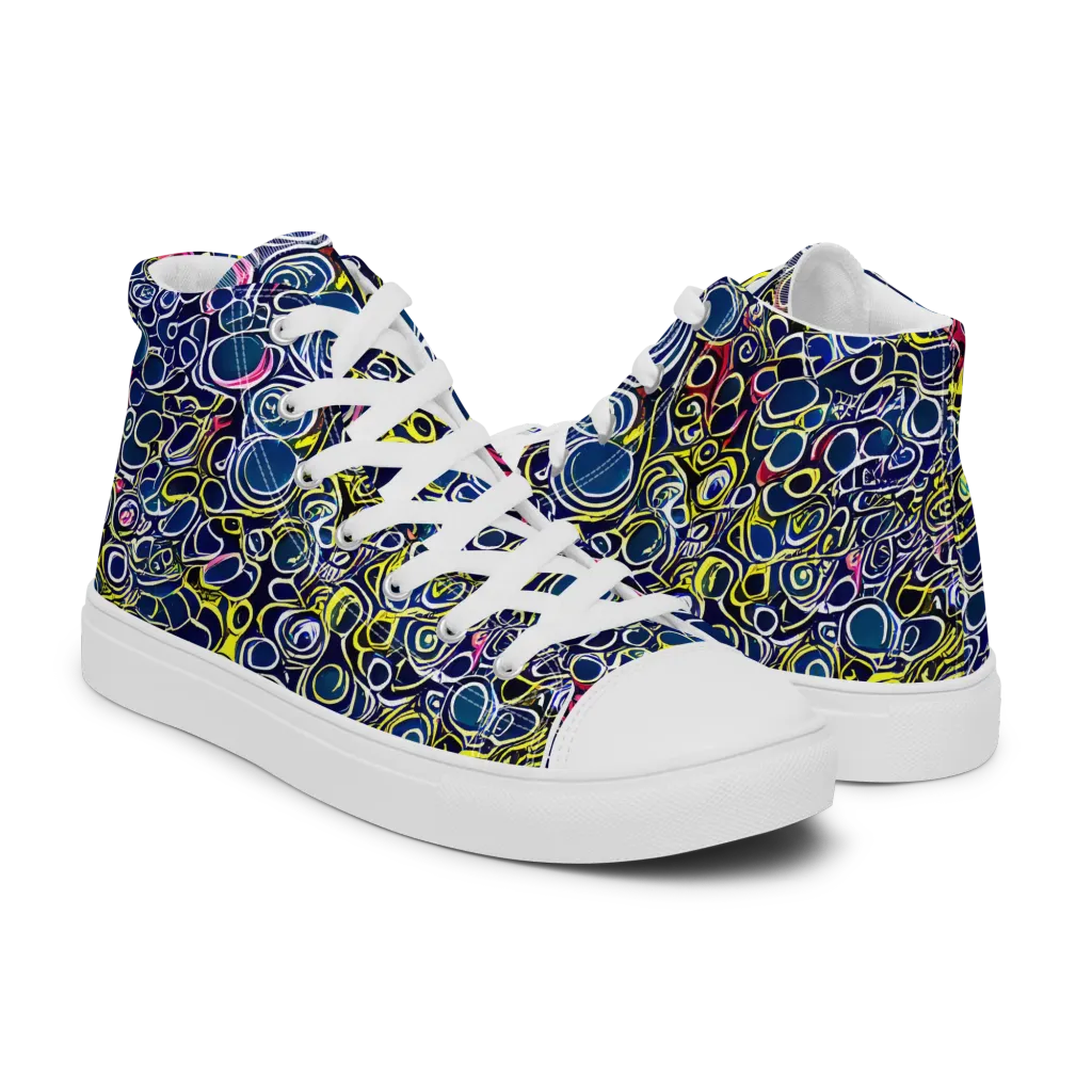Lunar Loops on Women's High Top Canvas Shoes — Right