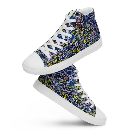 Lunar Loops on a Women's High Top Canvas Shoes