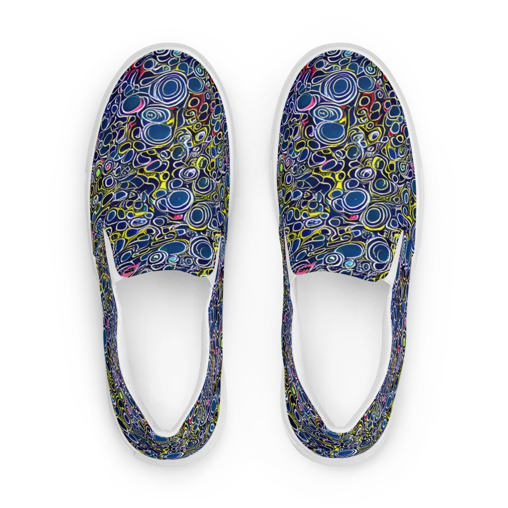 Lunar Loops on Men's Slip-On Canvas Shoes — Front