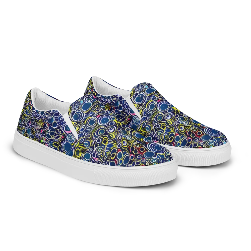 Lunar Loops on Men's Slip-On Canvas Shoes — Right Front