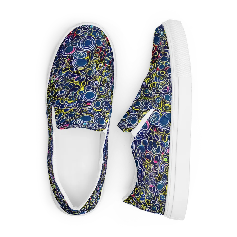 Lunar Loops on Men's Slip-On Canvas Shoes — Front