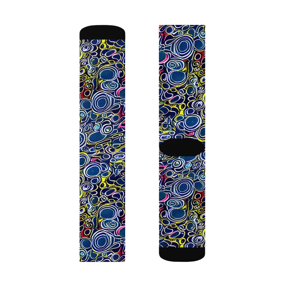 Lunar Loops on Socks — Right Sock