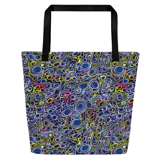 Lunar Loops on a Large Tote Bag W/ Pocket