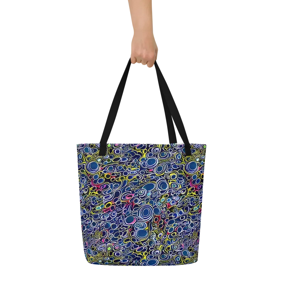 Lunar Loops on Large Tote Bag W/ Pocket — Front