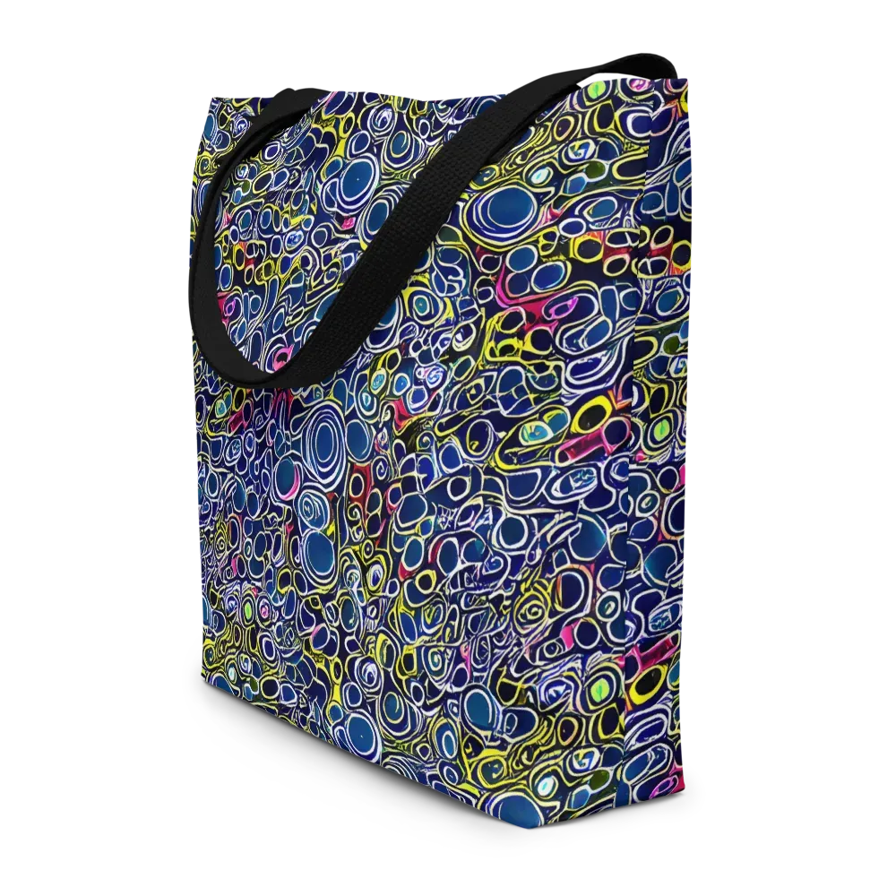 Lunar Loops on Large Tote Bag W/ Pocket — Front