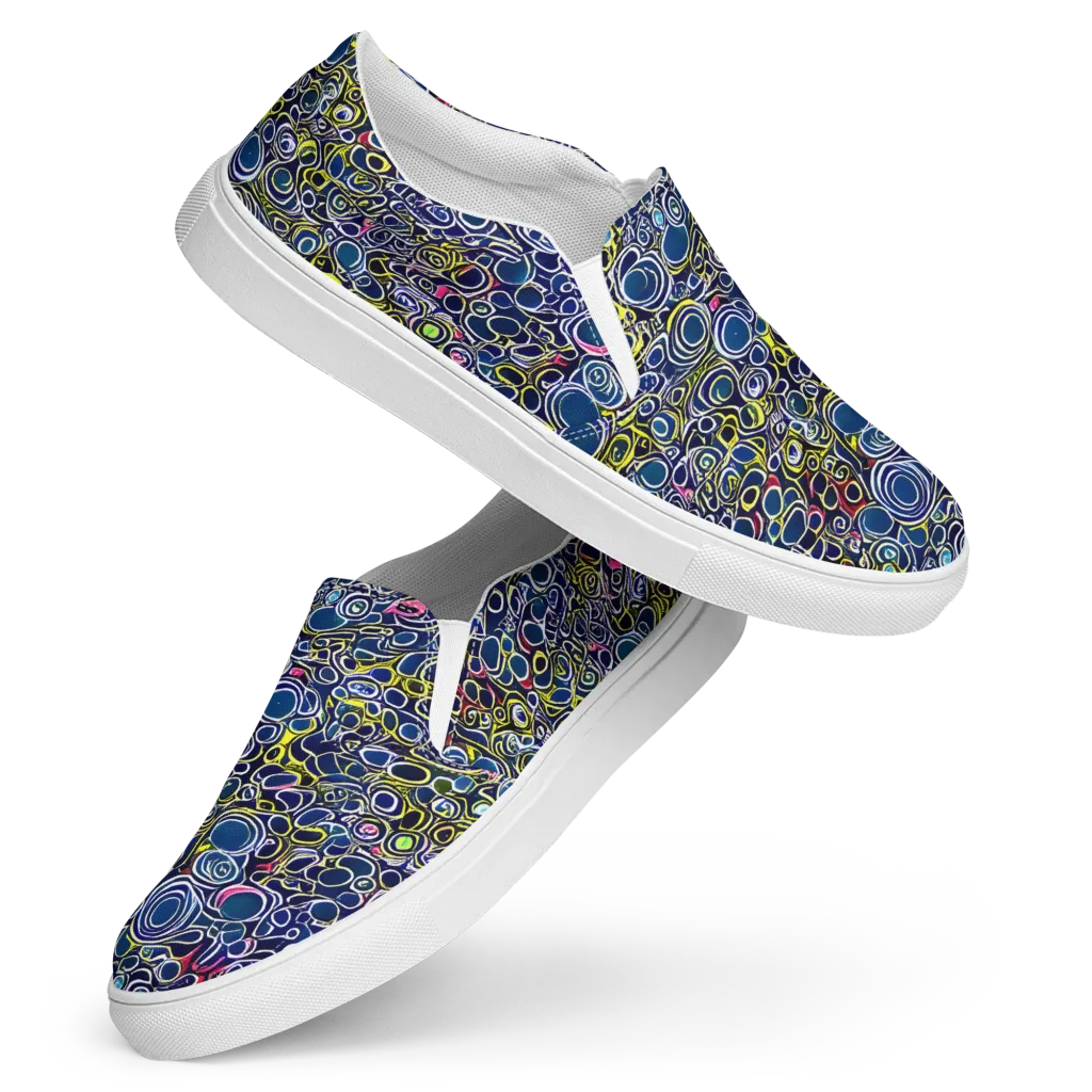 Lunar Loops on Women's Slip-On Canvas Shoes — Front