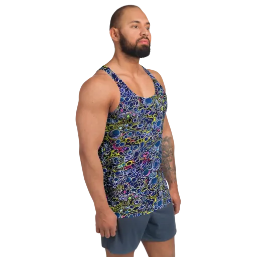 Lunar Loops on a Men's Tank Top