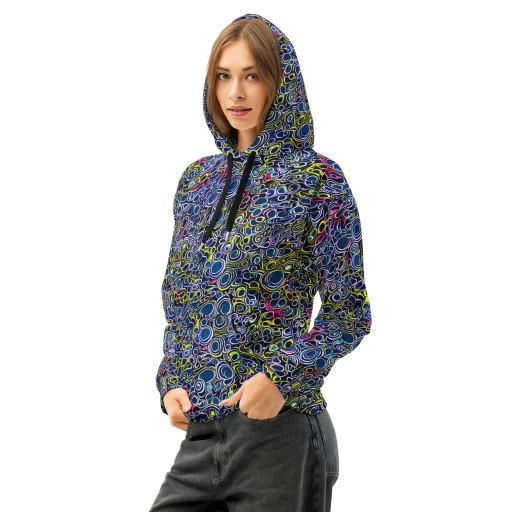 Lunar Loops on a Cotton Hoodie