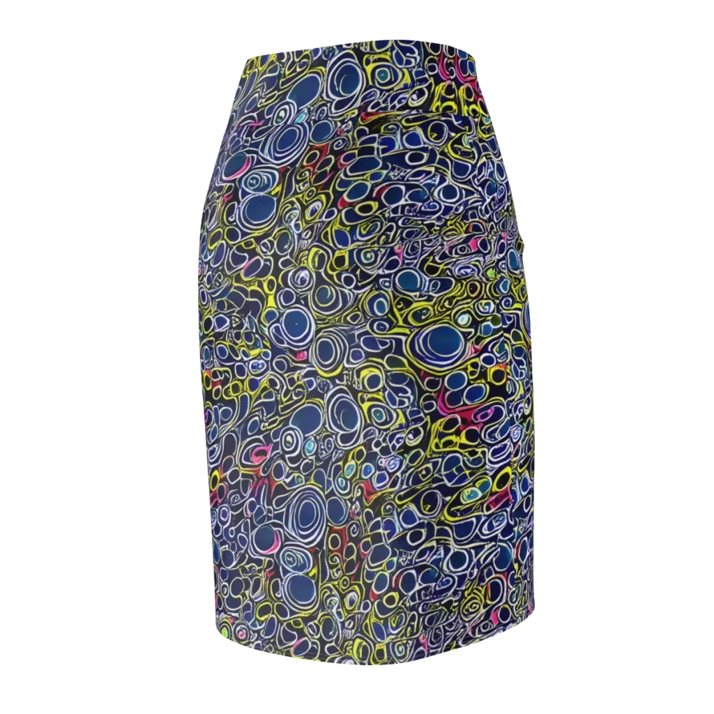 Lunar Loops on Pencil Skirt — Back Side